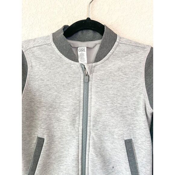 Athleta Girl Track Star Gray Zipper Jacket Size 6 - Picture 4 of 7